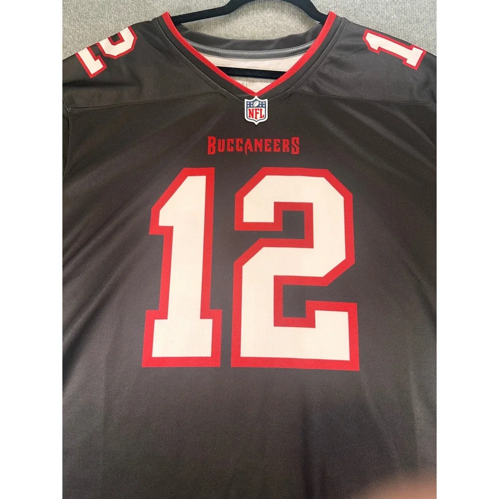 Nike Tom Brady Tampa Bay Buccaneers Jersey Mens XXL Pewter NFL On Field 12